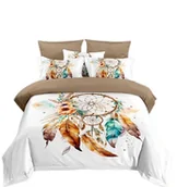 Pościel - Pościel Łapacz snów/biała/beż - 160x200 - 3 części - miniaturka - grafika 1