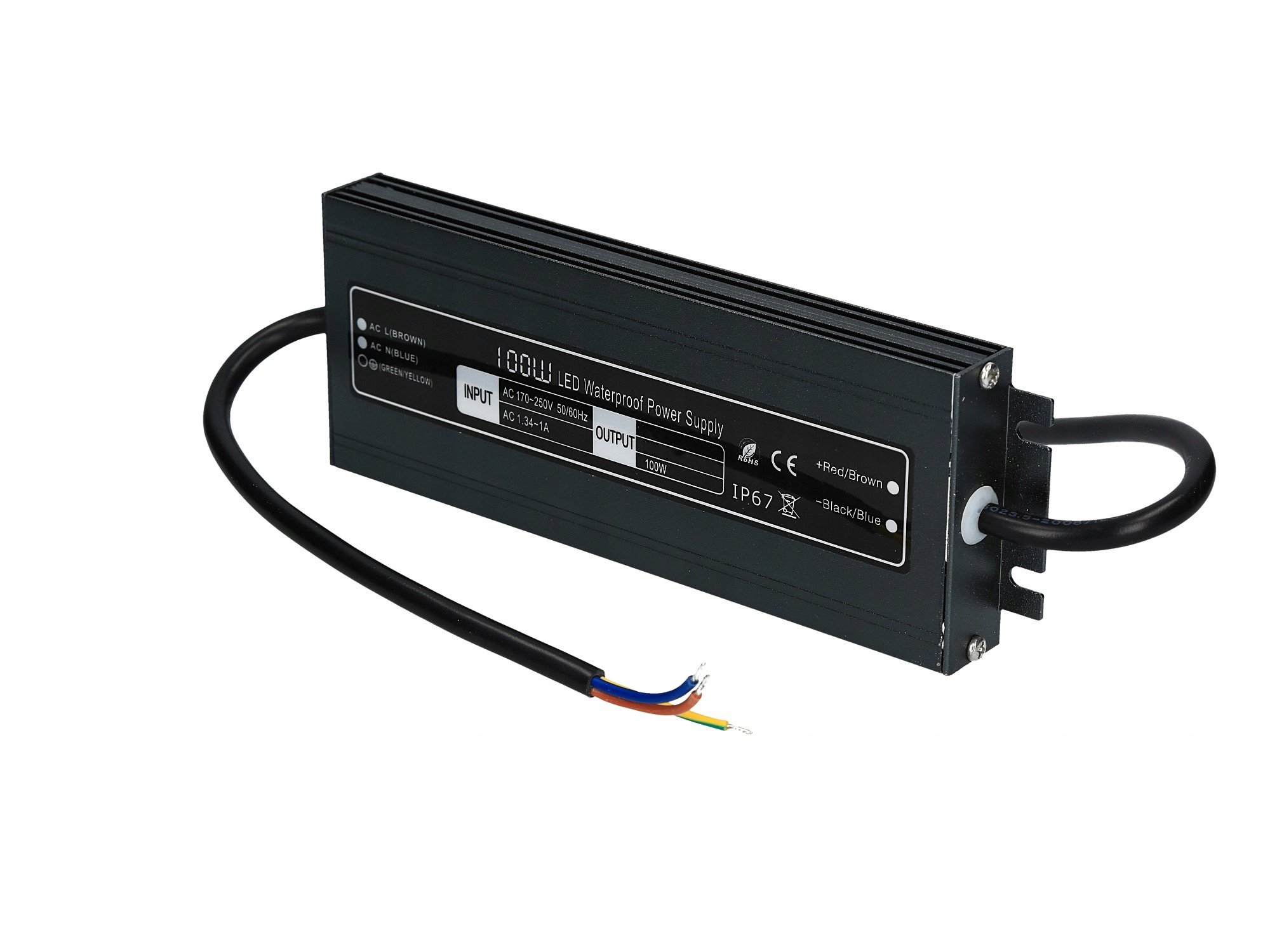 24V Zasilacz Led 100W 4,16A Wodoodporny Slim IP67