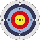 Zabawki i gry sportowe - MATA Animacyjna GRA Rzut Do Celu 100x100 cm - miniaturka - grafika 1