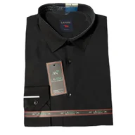 Koszule męskie - Koszula męska czarna z długim rękawem M(39/40) - miniaturka - grafika 1