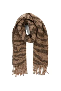Szalik damski Pieces Pyron Straight zebra frędzle - Apaszki i szaliki damskie - miniaturka - grafika 1