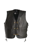 Odzież motocyklowa - Kamizelka Skórzana Richa Sadic Czarny8XL - miniaturka - grafika 1