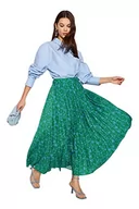 Spódnice - Trendyol Spódnica damska, zielona, maxi, Zielony-wielokolorowy, 36 - miniaturka - grafika 1