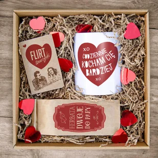 Zestaw Miłosny Flirt Prezent Dla Żony, Dla Narzeczonej Dla Chłopaka, Męża Na Walentynki - Zestawy upominkowe - miniaturka - grafika 1