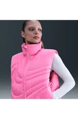 Kamizelki damskie - Damski bezrękawnik puchowy okroju oversize Nike Swoosh Series - Różowy - miniaturka - grafika 1