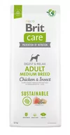 Sucha karma dla psów - Brit Care Sustainable Adult Medium Chicken&insect 12 kg - miniaturka - grafika 1
