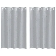 Zasłony - vidaXL Zasłony z zasłonami 2 pcs Ciemny szary 140 x 140 cm Poliester - miniaturka - grafika 1