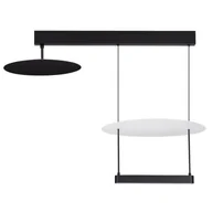 Lampy sufitowe - Salonowa lampa wisząca TIRAQUE LE44636 LED 35W 3000K plate belka czarna biała - miniaturka - grafika 1