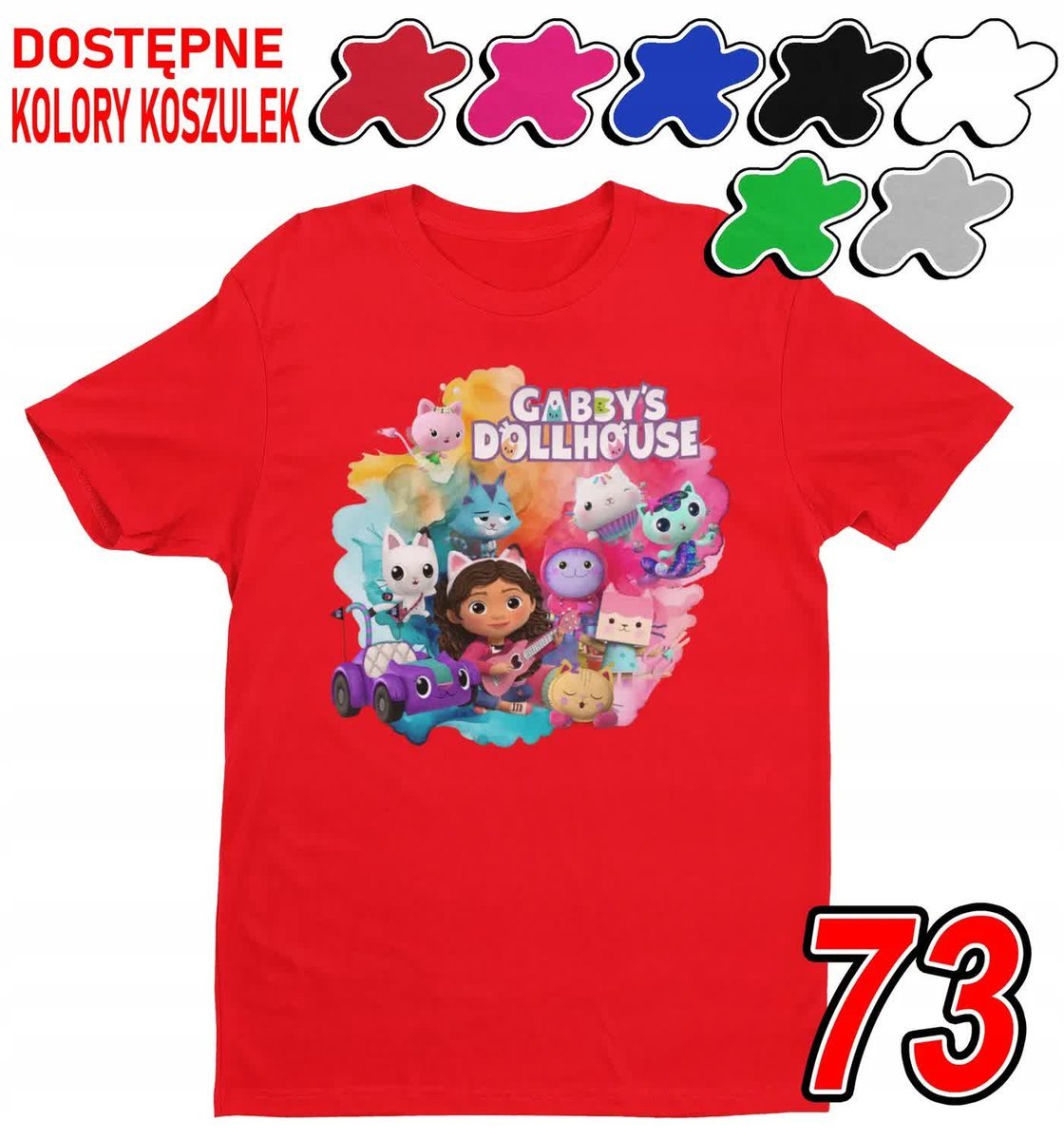 Dziecięca Koszulka Z Nadrukiem Duży Wybór Koci Domek Gabi -L 146-152