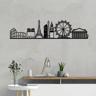 Naklejki na ścianę - Metalowa dekoracja ścienna 120x29 cm Cities – Wallity - miniaturka - grafika 1