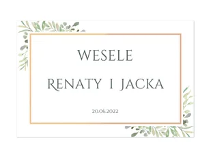 Plakat Weselny personalizowany - 90x60 cm - Wesele i ślub - miniaturka - grafika 1