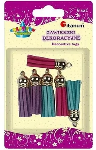 Titanum Zawieszki dekoracyjne frędzelki mix 6szt - Pozostałe akcesoria dla plastyków - miniaturka - grafika 1