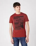 Koszulki męskie - MĘSKI T-SHIRT WRANGLER SS MOTEL TEE RUSTY BROWN W7G3D3H11 112131829 - Wrangler - miniaturka - grafika 1