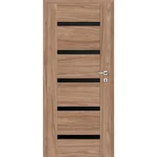 Drzwi wewnętrzne - Drzwi wewnętrzne pokojowe Tinos Black orzech karmel 80 lewe Artens 5905612069245 - miniaturka - grafika 1