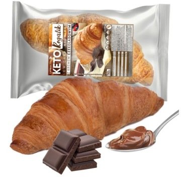 Keto Croissant Rogalik bez cukru weglowodanow mini krem czekoladowy