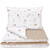 Pościel dla dzieci - Pościel dziecięca 120x90 Lovely Bird cappucino - miniaturka - grafika 1