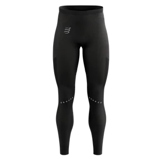 Spodnie sportowe męskie - COMPRESSPORT Legginsy biegowe męskie WINTER RUN LEGGING black - grafika 1