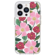 Etui i futerały do telefonów - Rifle Paper Clear - Etui iPhone 14 Pro Max zdobione złotem (Rose Garden) - miniaturka - grafika 1