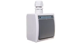 Aquant EPN Przycisk światło hermetyczny Szary 1204-65 - Wyłączniki światła i elektryczne - miniaturka - grafika 1