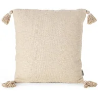 Poszewki na poduszki - Poszewka KIMI 45x45 beżowa boho frędzle - miniaturka - grafika 1