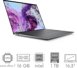 Dell XPS 16 9640 Ultra 7 155H 16GB 1TB SSD 16,3" FHD+ 1920x1200 120Hz WiFi BT Kam Win11 PL Gw12mc - Elektronika OUTLET - miniaturka - grafika 1
