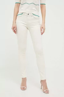 Spodnie damskie - Morgan jeansy damskie kolor beżowy - grafika 1
