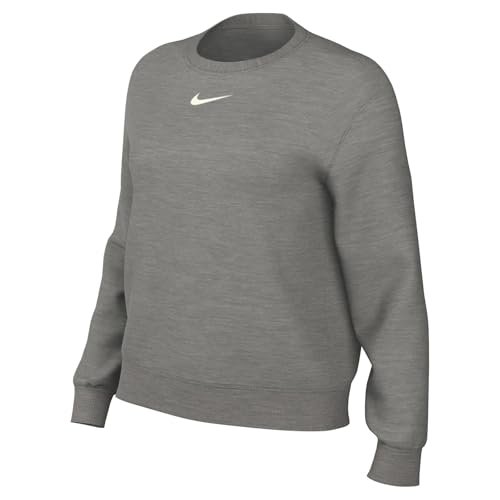 Nike Top W NSW Phnx FLC Std Crew, Dk Grey Heather/Sail, DQ5751-063, L