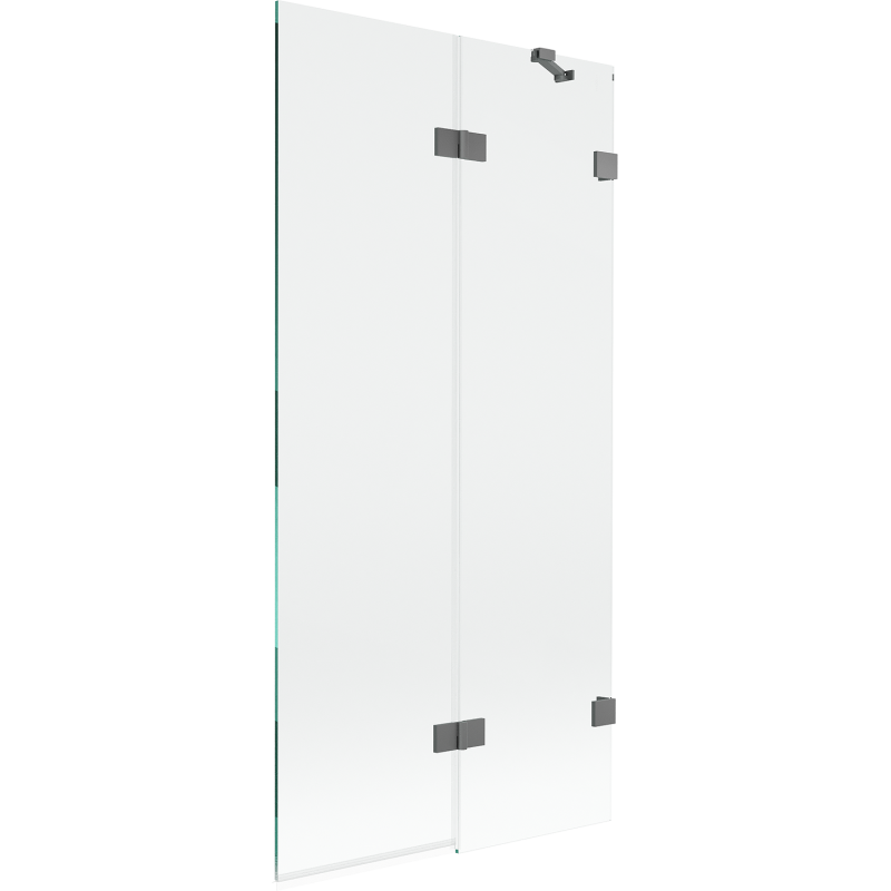 Mexen Lunar parawan nawannowy 2-skrzydłowy prawy 90 x 150 cm, transparent, gun metal - 897-090-100-95-00-P