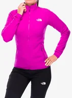Bluzy sportowe damskie - Bluza polarowa damska The North Face 100 Glacier FZ - deep mulberry - miniaturka - grafika 1