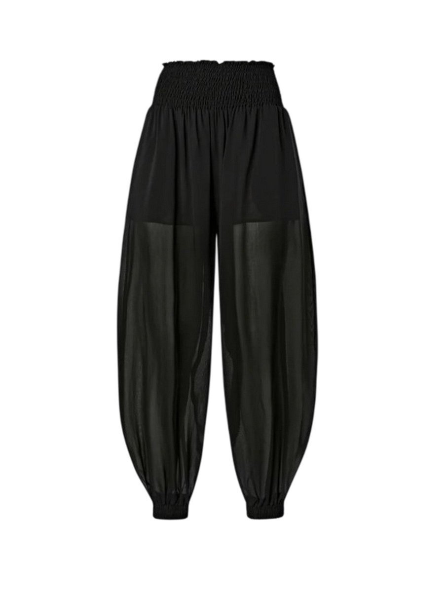 Spodnie damskie pinko bore pantalone voile viscosa czarny
