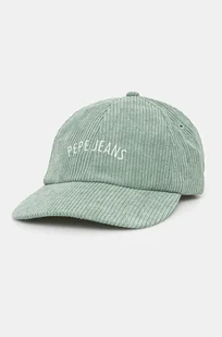 Pepe Jeans czapka z daszkiem WEEN CAP kolor zielony z nadrukiem PL040354 - Czapki damskie - miniaturka - grafika 1