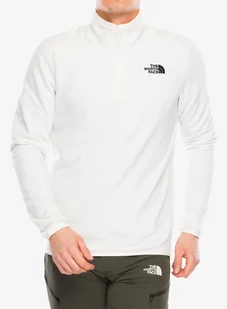 Bluza polarowa The North Face 100 Glacier 1/4 Zip - white dune/npf - Bluzy sportowe męskie - miniaturka - grafika 1