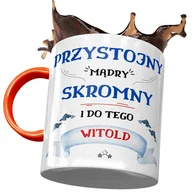 Kubki - Kubek Pomarańczowy Dla Witolda Kolegi Męża Prezent z Nadrukiem ze Zdjęciem+ Opakowanie na prezent (wzór 01) - miniaturka - grafika 1