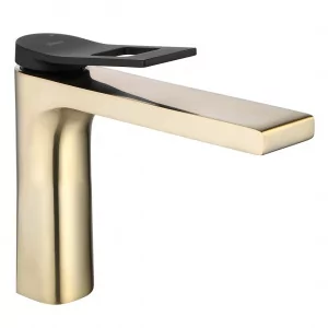 Rea B9960 Soul Gold/Black Bateria umywalkowa niska - Baterie umywalkowe - miniaturka - grafika 1