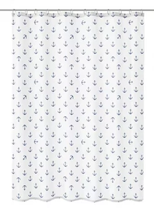Kleine Wolke Anchor Tekstylna Zasłona prysznicowa niebieski 240x180 cm - Zasłony prysznicowe - miniaturka - grafika 1