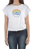 Koszulki i topy damskie - WRANGLER SUMMER TEE WHITE T-SHIRT DAMSKI - miniaturka - grafika 1