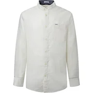 Koszule męskie - Pepe Jeans Męska koszula LEVENSHULME, biała, XL, Off-White, XL - miniaturka - grafika 1