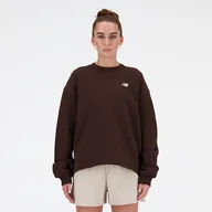 Bluzy damskie - Bluza damska New Balance WT33532KCF  brązowa - miniaturka - grafika 1