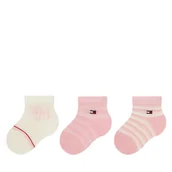 Skarpetki dla dzieci - Zestaw 3 par niskich skarpet dziecięcych Tommy Hilfiger 701236342 Różowy - miniaturka - grafika 1