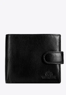 Klasyczny męski portfel ze skóry z zapięciem na napę czarny - Portfele Klasyczny męski portfel ze skóry z zapięciem na napę czarny - Portfele - miniaturka - grafika 1