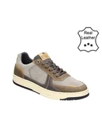 Trampki męskie - Bullboxer Skórzane sneakersy w kolorze szarobrązowo-szarym - miniaturka - grafika 1