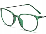 Okulary korekcyjne, oprawki, szkła - Okulary korekcyjne minusy zielone -6 - miniaturka - grafika 1