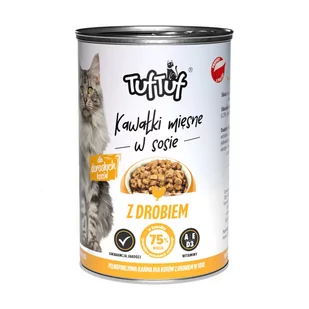 Karma mokra dla kota TUF TUF kawałki mięsne z drobiem 415 g - Mokra karma dla kotów Karma mokra dla kota TUF TUF kawałki mięsne z drobiem 415 g - Mokra karma dla kotów - miniaturka - grafika 1