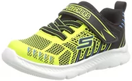 Sneakersy damskie - Skechers 407218N BKLM sneakersy, czarne & limonkowe tekstylne/syntetyczne/niebieskie wykończenie, 10 UK - miniaturka - grafika 1
