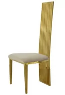 Krzesła - Stalowe złote krzesło z wysokim oparciem 53x49x120 cm VCY6179G - miniaturka - grafika 1