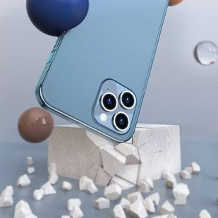 Baseus Frosted Glass Case Sztywne etui z elastyczną ramką iPhone 12 Pro Max Biały (WIAPIPH67N-WS02) WIAPIPH67N-WS02 - Etui i futerały do telefonów - miniaturka - grafika 4