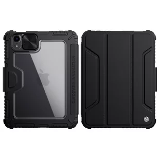 Nillkin Nillkin Bumper Leather Case Pro pancerne etui Smart Cover z osłoną na aparat i podstawką iPad mini 2021 czarny - Etui do tabletów - miniaturka - grafika 1