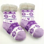 Skarpetki damskie - SKARPETY DZIEWCZĘCE GRUBE ANTYPOŚLIZGOWE 0-12 ABS - miniaturka - grafika 1