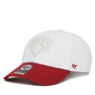 Czapki męskie - Czapka z daszkiem 47 Brand NBA New York Knicks '47 x Tommy Hilfiger Courtside '47 Clean Up THCCU175GWL Biały - miniaturka - grafika 1
