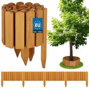 OBRZEŻE PALISADA OGRODOWA 200X20 CM PŁOTEK PŁOT DREWNO OGRODOWY WBIJANY DĄB - Ogrodzenia - miniaturka - grafika 1